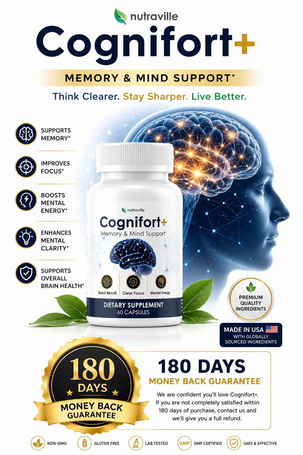 CogniFort+ Brain Health Supplement